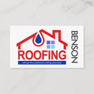 Roofing Repairs Leaking Roof Business Card