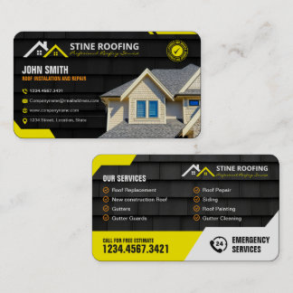 Roofing Service, Gutter Service, Roof Repair Business Card