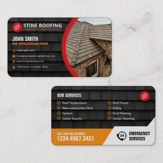 Roofing Service, Gutter Service, Roof Repair Business Card