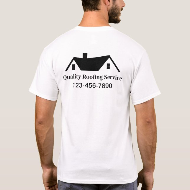Roofing Service Logo Work Shirts (Back)