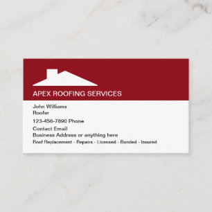 Roofing Service Modern Simple Business Cards