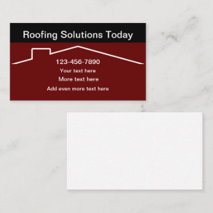 Roofing Services Double Side Business Cards