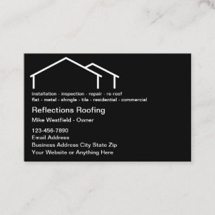 Roofing Services House Roof Symbol Business Card