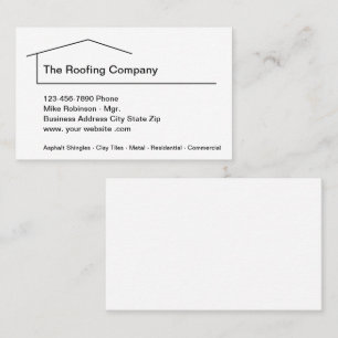 Roofing Services Professional Roofer Business Card