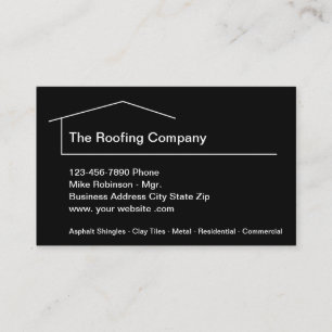 Roofing Services Professional Roofer Business Card