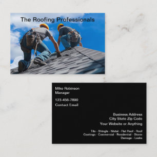 Roofing Services Residential Commercial  Business Card
