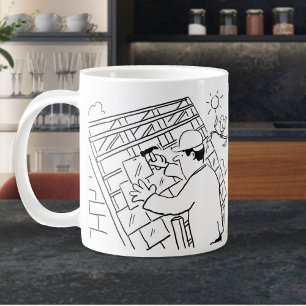 Roofing Worker, Roofer or Slater Large Coffee Mug