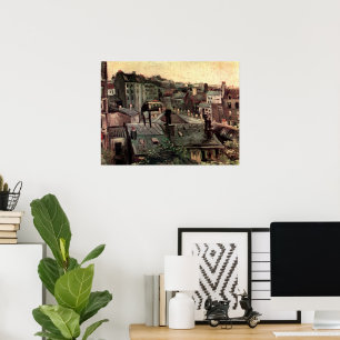 Roofs and Backs of Houses by Vincent van Gogh Poster