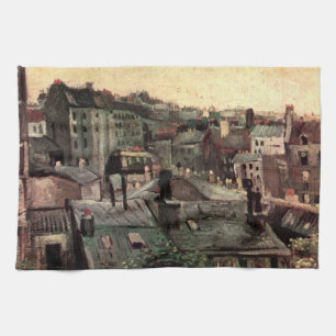 Roofs and Backs of Houses by Vincent van Gogh Tea Towel