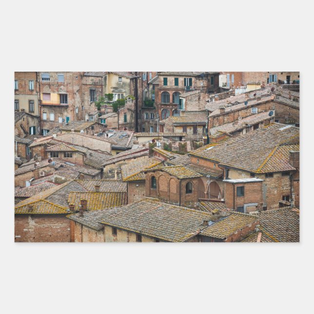 Roofs in Siena rectangular photo sticker (Front)