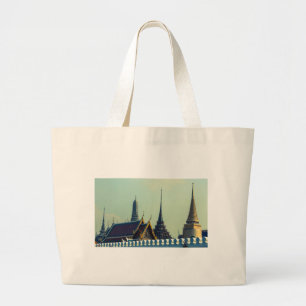 Roofs of the Grand Palace in Bangkok Thailand Large Tote Bag