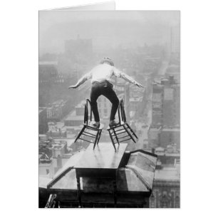 Rooftop Balancing Act, 1910