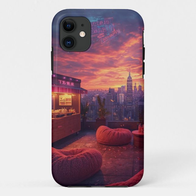 Rooftop Beats and Sunset Treats Case-Mate iPhone Case (Back)
