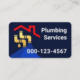 Rooftop Building Leaking Gold Pipes Business Card