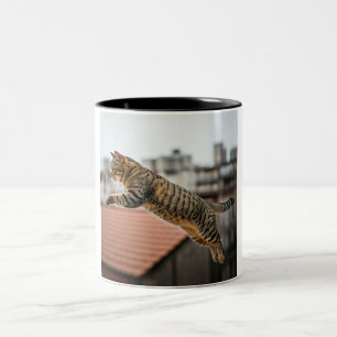 Rooftop Cat Adventure Mug
