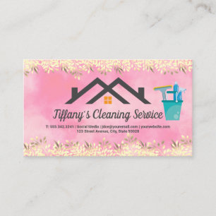 Rooftop   Cleaning Supplies   Stylish Business Card