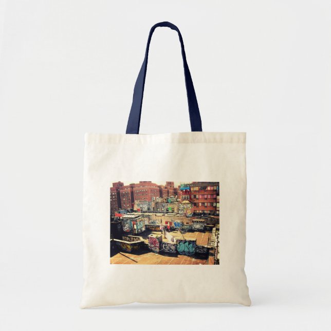 Rooftop Graffiti in Chinatown Tote Bag (Front)