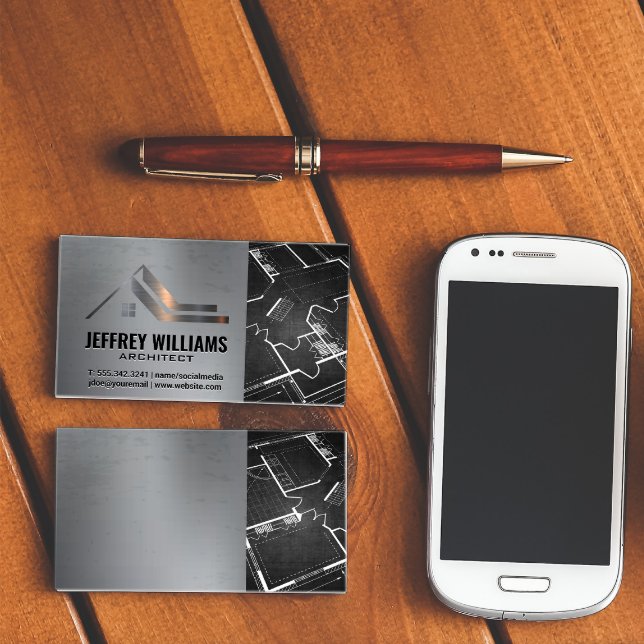 Rooftop Metal | Property Blue Print Business Card (Creator Uploaded)