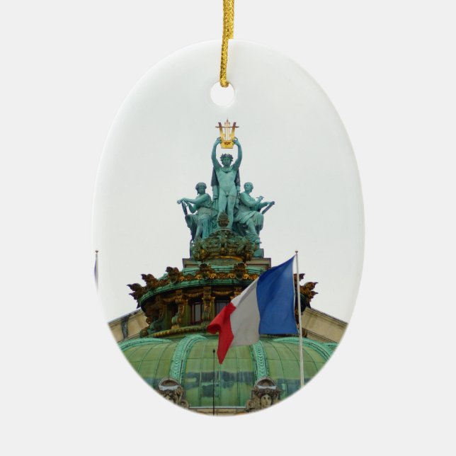Rooftop of the Opera Garnier in Paris, France Ceramic Ornament (Front)