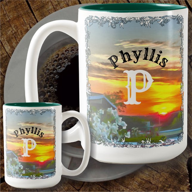 Rooftop Sunset 2295 Two-Tone Coffee Mug (Creator Uploaded)