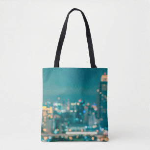 Rooftop view cityscape business building landscape tote bag