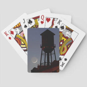 Rooftop Water Tower Crescent Moon New Jersey Playing Cards