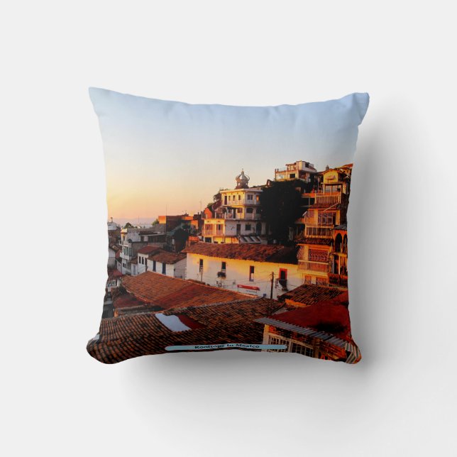 Rooftops in Mexico Cushion (Front)