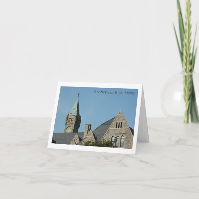 Rooftops of Bryn Mawr Taylor Hall Note Card (Front)