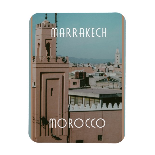 Rooftops of Marrakech, Morocco Magnet (Vertical)