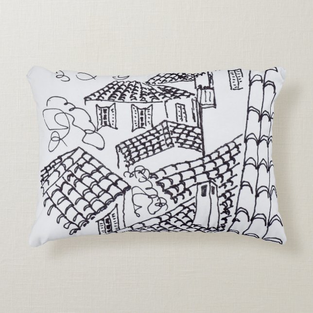Rooftops of Marseille, France Decorative Cushion (Front)
