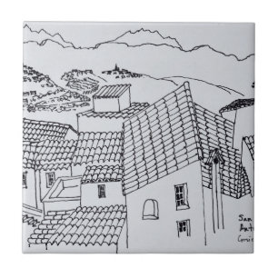 Rooftops of Sant'Antonino Corsica, France Tile