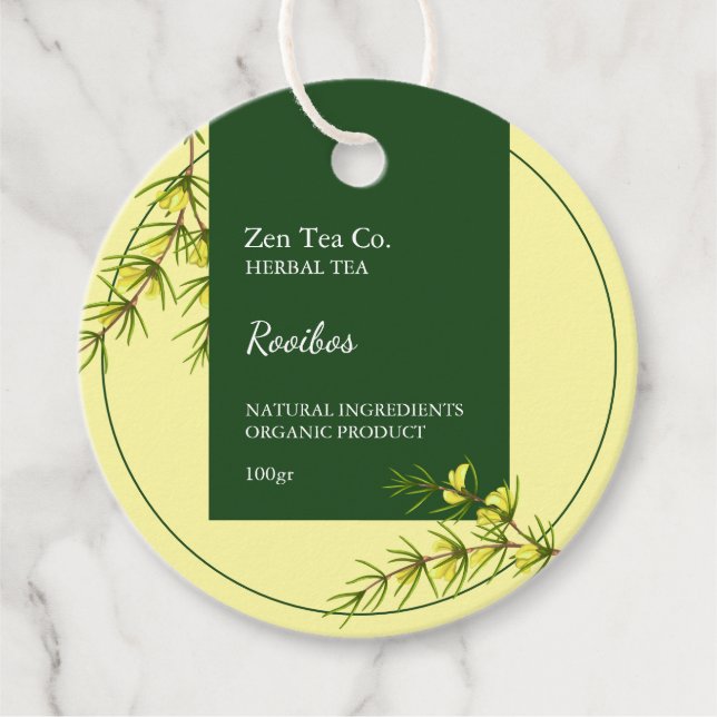 Rooibos Herbal Tea Business Tag (Front)