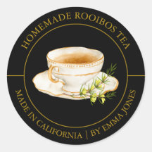 Rooibos Tea Modern label