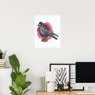 Rook Bird Art Print