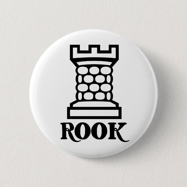 Rook / Castle 6 Cm Round Badge (Front)