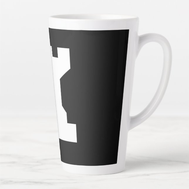Rook Chess Piece Latte Mug (Right)