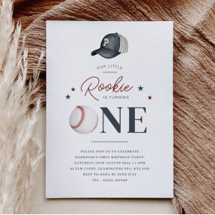 Rookie 1st Birthday - One Invitation