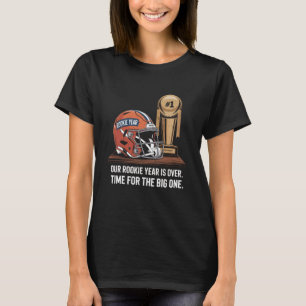 Rookie 1st Year Funny First Birthday Boy Football T-Shirt