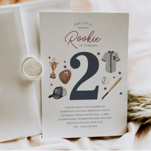 Rookie 2nd Birthday - 2 Invitation