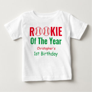 Rookie Baseball 1st Birthday Baby T-Shirt