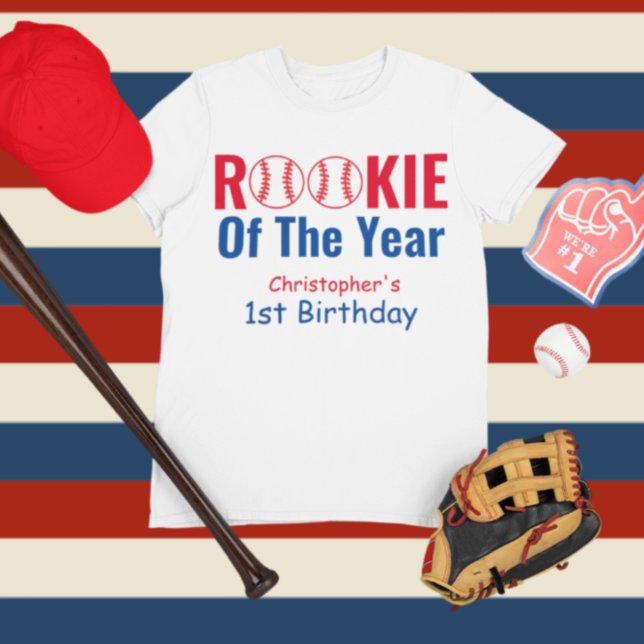Rookie Baseball 1st Birthday Baby T-Shirt (Creator Uploaded)