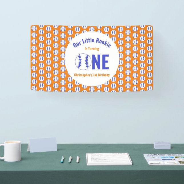 Rookie Baseball 1st Birthday Banner (Tradeshow)