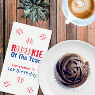 Rookie Baseball 1st Birthday Napkin