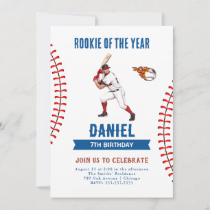 Rookie Baseball Birthday Party Invitation