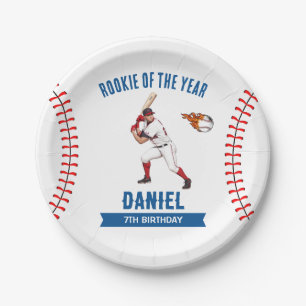 Rookie Baseball Birthday Party Paper Plate