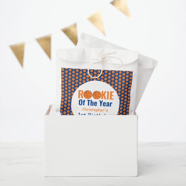 Rookie Basketball 1st Birthday Favour Bag (Party)