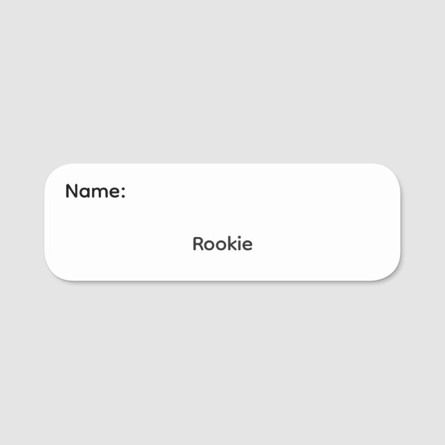 Rookie Classic Name Tag Magnetic (Front)