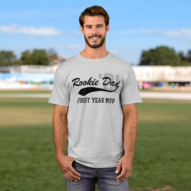 Rookie Dad First-Year MVP Sporty T-Shirt (rookie dad new dad tshirt)