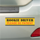 Rookie Driver Student Driver Bumper Sticker