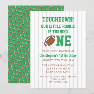 Rookie Football 1st Birthday Invitation